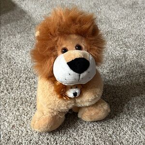 💜Charming Brown and White Lion Stuffed Animal